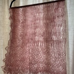 Cherry Blossom Pink Scarf of Natural Fibers